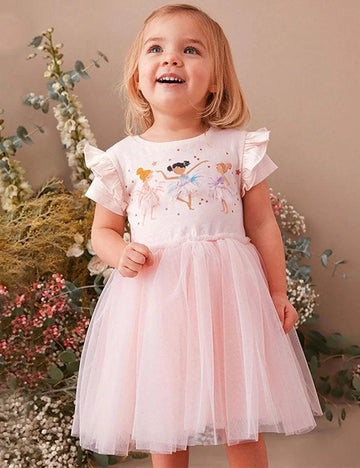 Ballet Girl Printed Tulle Dress - Mini Taylor